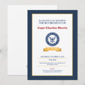 Uitnodiging tot ontslag bij de marine (Voorkant / Achterkant)