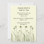Uitnodiging tot ontvangst van groene en ivoren bru (Voorkant)