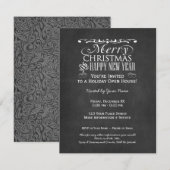 uitnodiging tot opening huis Chalkboard Holiday (Voorkant / Achterkant)