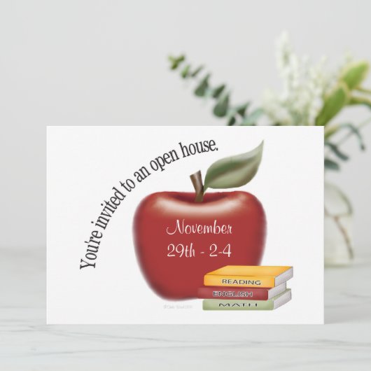 Uitnodiging tot opening van school (Staand voorkant)