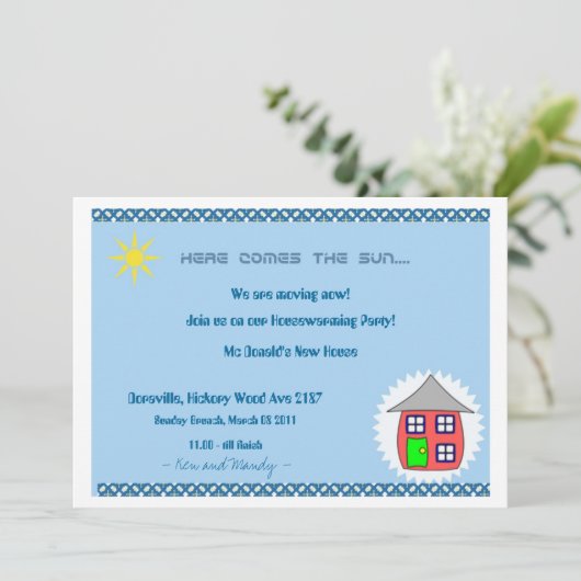 Uitnodiging tot opwarming van de aarde (Staand voorkant)