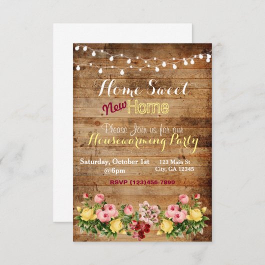 Uitnodiging tot opwarming van de aarde (Voorkant / Achterkant)