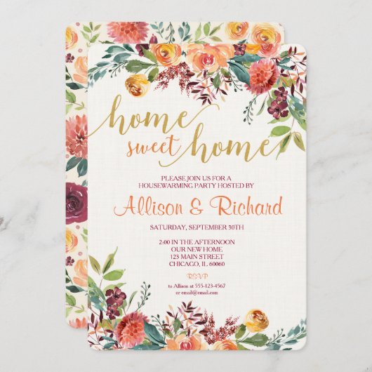 Uitnodiging tot opwarming van de aarde, herfst roe (Voorkant / Achterkant)