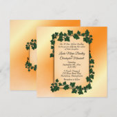 Uitnodiging tot Oranje bruiloft (Voorkant / Achterkant)