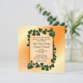 Uitnodiging tot Oranje bruiloft (Staand voorkant)