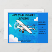 Uitnodiging tot overvliegen van een vliegtuig (Voorkant / Achterkant)