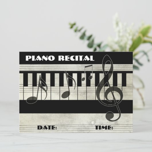 Uitnodiging tot overweging Piano (Staand voorkant)