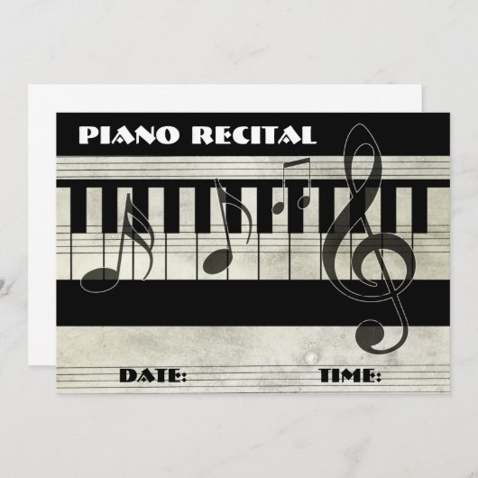 Uitnodiging tot overweging Piano (Voorkant / Achterkant)