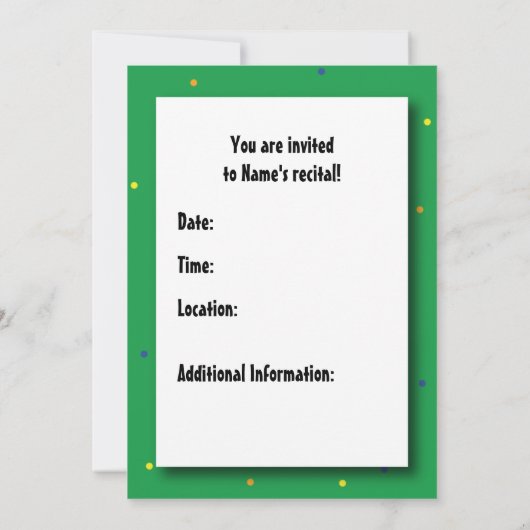 Uitnodiging tot overweging Piano (Achterkant)