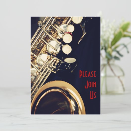 Uitnodiging tot overweging saxofone (Staand voorkant)