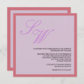 Uitnodiging tot Paars- en koraalweddenschappen (Voorkant / Achterkant)