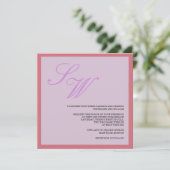 Uitnodiging tot Paars- en koraalweddenschappen (Staand voorkant)