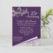 Uitnodiging tot Paars- en Zilverweddenschappen voo (Staand voorkant)