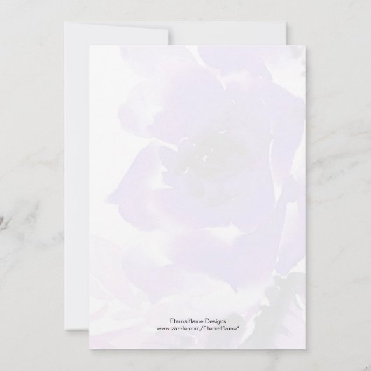 Uitnodiging tot Paars Roos (Achterkant)