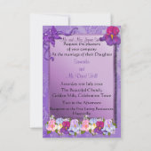 Uitnodiging tot Paarse bruiloft (Achterkant)