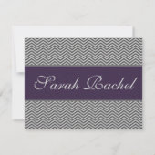 Uitnodiging tot Paarse Chevron - invoegen (Achterkant)