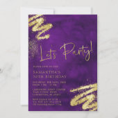 Uitnodiging tot Paarse en gouddag (Voorkant)