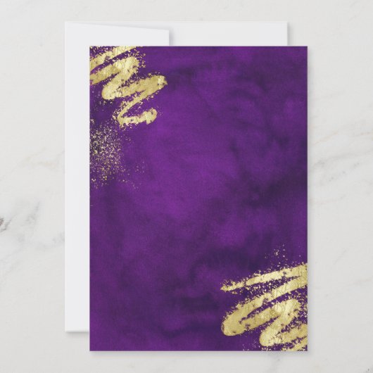 Uitnodiging tot Paarse en gouddag (Achterkant)