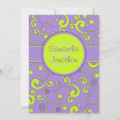 Uitnodiging tot Paarse en groene oprollen (Achterkant)