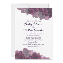 Uitnodiging tot Paarse Floral Wedding