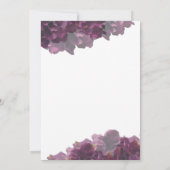 Uitnodiging tot Paarse Floral Wedding (Achterkant)