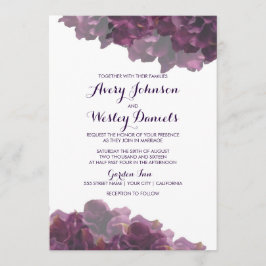 Uitnodiging tot Paarse Floral Wedding
