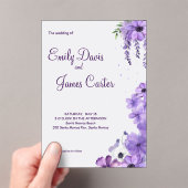 Uitnodiging tot Paarse Floral Wedding (Insitu (Draagbaar))
