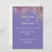 Uitnodiging tot Paarse Floral Wedding (Voorkant)