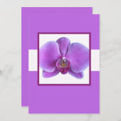 Uitnodiging tot Paarse Orchid Wedding (Voorkant / Achterkant)