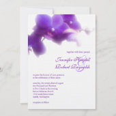Uitnodiging tot Paarse Orchid Wedding (Voorkant)