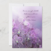 Uitnodiging tot Paarse Orchid Wedding (Achterkant)