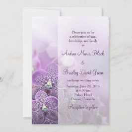 Uitnodiging tot Paarse Orchid Wedding
