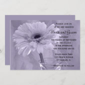 Uitnodiging tot Paarse tintted Daisy Wedding (Voorkant / Achterkant)