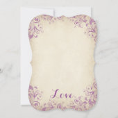  uitnodiging tot Paarse weddenschappen met een ele (Achterkant)