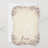  uitnodiging tot Paarse weddenschappen met een ele (Achterkant)