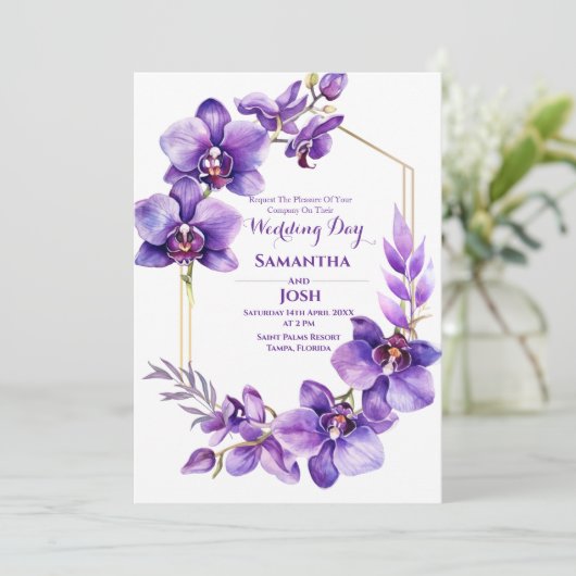 Uitnodiging tot Paarse weduwen (Staand voorkant)