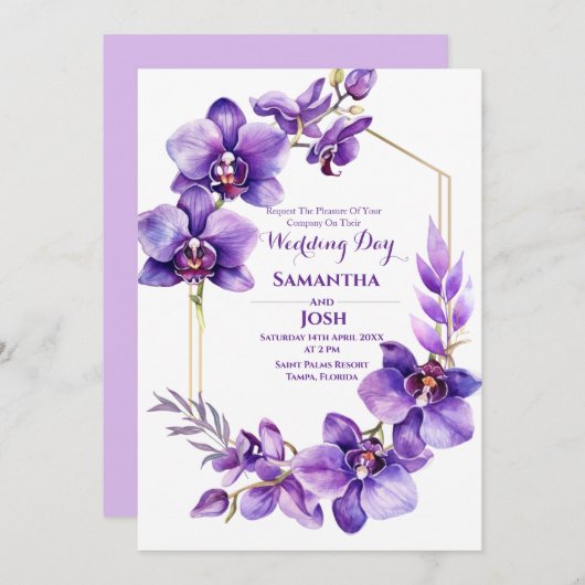 Uitnodiging tot Paarse weduwen (Voorkant / Achterkant)