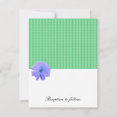 Uitnodiging tot Paarse zwarte ribbon bruiloft (Achterkant)