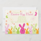 Uitnodiging tot paasbunny Egg Hunt Easter (Voorkant)