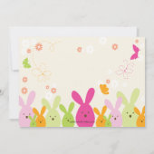 Uitnodiging tot paasbunny Egg Hunt Easter (Achterkant)