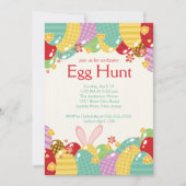 Uitnodiging tot paasbunny Egg Hunt Easter (Voorkant)