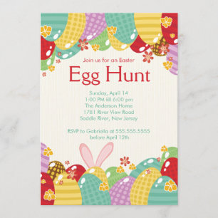 Uitnodiging tot paasbunny Egg Hunt Easter