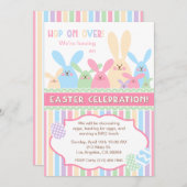 Uitnodiging tot paasfeest bij paasfeest (Voorkant / Achterkant)