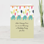 Uitnodiging tot partij voor een kind van 4 jaar ou (Voorkant)