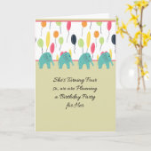 Uitnodiging tot partij voor een kind van 4 jaar ou (Gele Bloem)