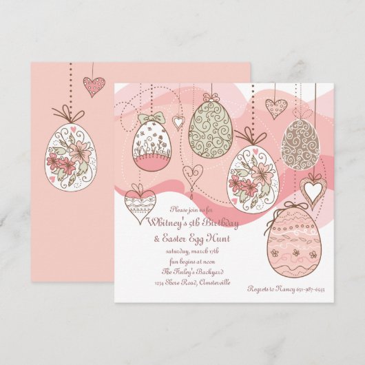 Uitnodiging tot Pasen (Voorkant / Achterkant)