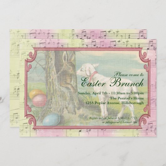 uitnodiging tot Pasen (Voorkant / Achterkant)