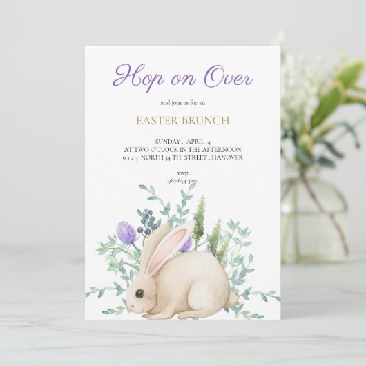 Uitnodiging tot Pasen-Brunch (Staand voorkant)