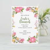 Uitnodiging tot Pasen-Brunch (Staand voorkant)