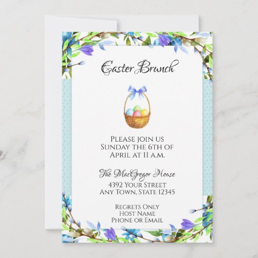 Uitnodiging tot Pasen-Brunch (Voorkant)
